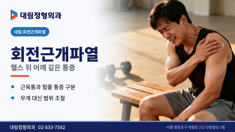 대림 회전근개파열 정형외과, 헬스 뒤 어깨 깊은 곳이 아플 때